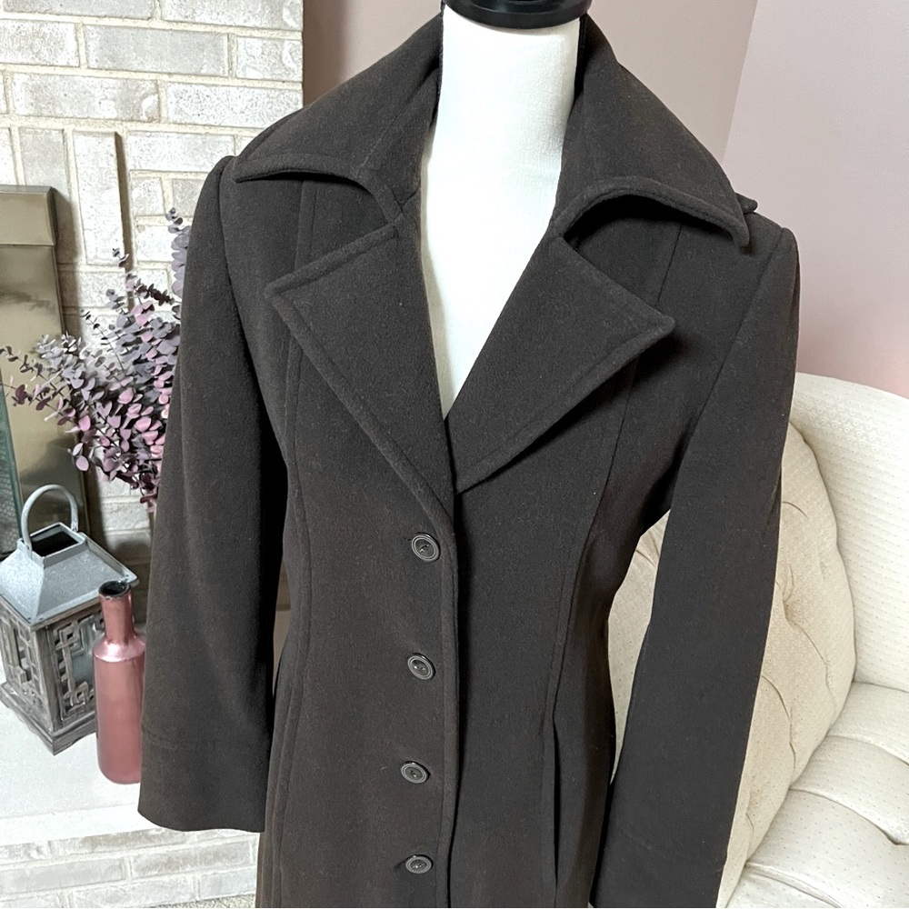 Marvin Richards Wool Blend Topcoat - Dark Brown